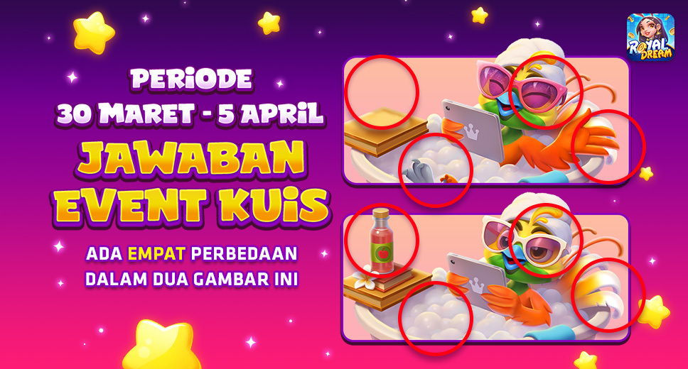 Royal Dream Pengumuman Pemenang Event Kuis 30 Maret – 5 April