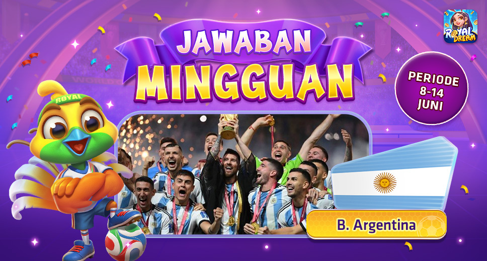 Pengumuman Jawaban dan Pemenang Royal Dream 8–14 Juni | Kuis Mingguan